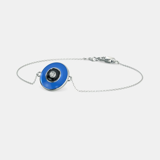 Diamond Bracelet In White Gold (4.1 Gram) With Diamonds (0.032 Ct)