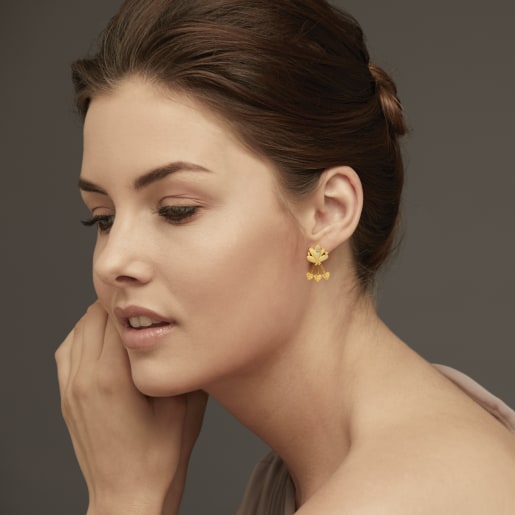 Diamond Earring In Yellow Gold (8.34 Gram) With Diamonds (0.020 Ct)